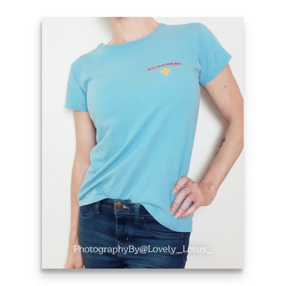 Gilgamesh Brewing Company T Shirt Light Blue Short Sleeve Crew Neck Graphic - Picture 3 of 9